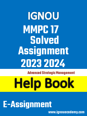 IGNOU MMPC 17 Solved Assignment 2023 2024